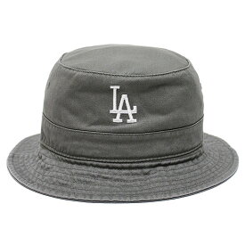 '47 フォーティーセブン ロサンゼルス ドジャース バケットハット LOSANGELES DODGERS '47 BUCKET HAT メジャーリーグ MLB ウォッシュ加工 ロゴ刺繍 グレー