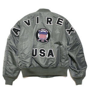 AVIREX ABbNX AE^[ MA1 tCgWPbg SIGNATURE BIG LOGO MA-1 ~^[ 50N  ChVGbg  o[Vu Z[W M L XL