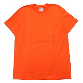 BAYSIDE ベイサイド ポケット半袖Tシャツ ポケT POCKET S/S TEE ヘビーウェイト 6.1オンス MADE IN USA アメリカ製 オーバーサイズシルエット オレンジ L XL