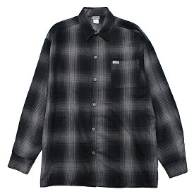 CALTOP キャルトップ フランネル長袖シャツ ネルシャツ オンブレチェック チェック柄 FLANNEL L/S SHIRT アメリカ製 アメカジ ストリート ブラック チャコール S M L XL