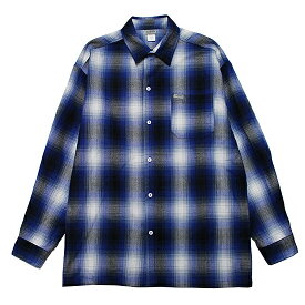 CALTOP キャルトップ フランネル長袖シャツ ネルシャツ オンブレチェック チェック柄 FLANNEL L/S SHIRT アメリカ製 アメカジ ストリート ロイヤルブルー ホワイト S M L XL