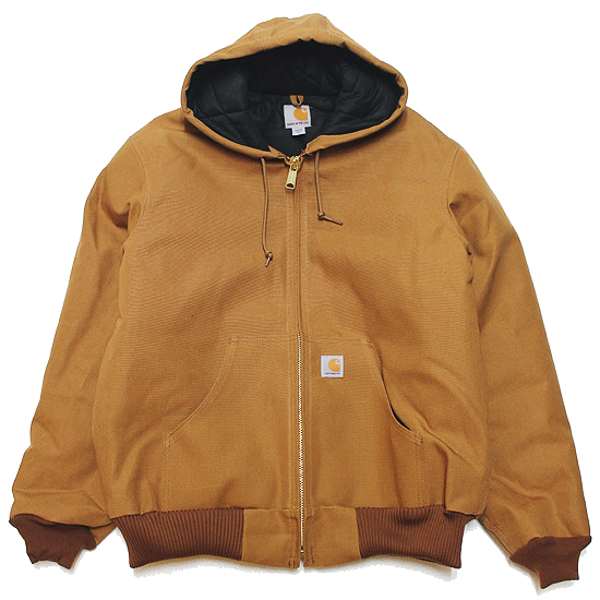 CARHARTT カーハート アウター ダックジャケット QUILTED FLANNEL-LINED DUCK ACTIVE JACKET メンズ  ストリート ワーク シンプル 定番 ロゴ J140 カーハートブラウン M L XL | SOULSTYLE ソウルスタイル