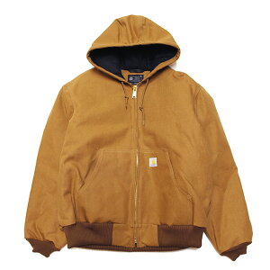 CARHARTT �J�[�n�[�g �A�E�^�[ J140 �_�b�N�A�N�e�B�u�W���P�b�g QUILTED FLANNEL-LINED DUCK ACTIVE JACKET �����Y �X�g���[�g ���[�N ��� ���ȃL���e�B���O �J�[�n�[�g�u���E�� S M L XL