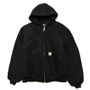CARHARTT カーハート アウター J140 ダックアクティブジャケット QUILTED FLANNEL-LINED DUCK ACTIVE JACKET メンズ ストリート ワーク 定番 中綿キルティング ブラック 黒 S M L XL