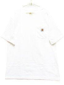 カーハート CARHARTT ポケット半袖Tシャツ WORKWEAR POCKET S/S TEE メンズ レディース USA企画 ベーシック ワーク カジュアル アメカジ ロゴ 無地 ホワイト 白 S M L XL XXL