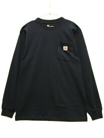 カーハート CARHARTT 長袖ポケットTシャツ WORKWEAR POCKET L/S TEE メンズ レディース USA企画 ベーシック ワーク カジュアル アメカジ ロゴ 無地 ブラック 黒 S M L XL