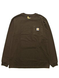 CARHARTT カーハート Tシャツ 長袖Tシャツ ロンT WORKWEAR POCKET L/S TEE メンズ ストリート ワーク 胸ポケット USA企画 K126 ダークブラウン S M L XL