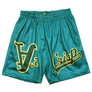CRISP NYC �N���X�v ���b�V���V���[�c �V���[�g�p���c OAKTOWN SHORTS �X�g���[�g ���C�h�V���G�b�g �O���[���n L XL