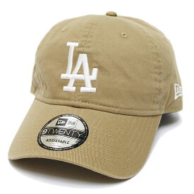 NEW ERA ニューエラ ロサンゼルス ドジャース 920キャップ 帽子 LOSANGELES DODGERS 9TWENTY CAP カーブバイザー ロゴ刺繍 MLB カーキ ベージュ 茶系