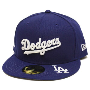 NEW ERA ニューエラ ロサンゼルス ドジャース 5950 キャップ LOSANGELES DODGERS VISOR LOGO 59FIFTY CAP メジャーリーグ MLB バイザー ロゴ刺繍 ロイヤルブルー