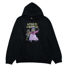 RAP ATTACK ラップ アタック スウェット フーディ パーカー Fuckin' Jay IF I RULED THE WORLD HOODIE ローリンヒル ナズ 裏起毛 RASP24-PU002 ブラック L XL XXL