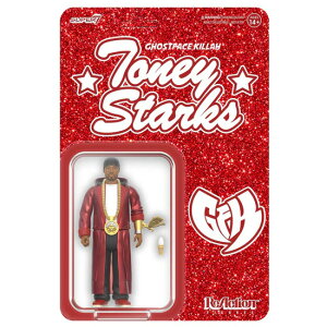 SUPER7 �X�[�p�[7 GHOSTFACE KILLAH �S�[�X�g�t�F�C�X�L���[ �t�B�M���A REACTION FIGURES TONEY STARKS �q�b�v�z�b�v �A�[�e�B�X�g �E�[�^���N���� 9.5cm