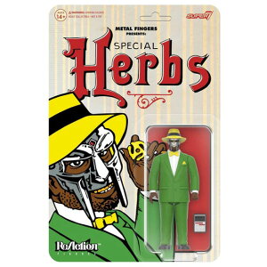 SUPER7 �X�[�p�[7 MF DOOM MF�h�D�[�� �t�B�M���A REACTION FIGURES SPECIAL HERBS �q�b�v�z�b�v �A�[�e�B�X�g 9.5cm