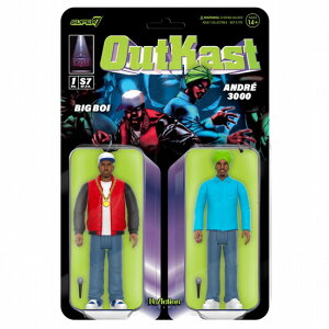 SUPER7 �X�[�p�[7 OUTKAST �A�E�g�L���X�g �t�B�M���A REACTION FIGURES ATLIENS 2-PACK �q�b�v�z�b�v �A�[�e�B�X�g 9.5cm