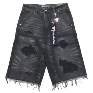VALABASAS ���@���o�T�X �f�j���V���[�c REVOLT DENIM SHORTS �X�g���[�g ���C�h�V���G�b�g �_�u���j�[ ���y�A�_���[�W���H �u���b�N�n 30 32 34