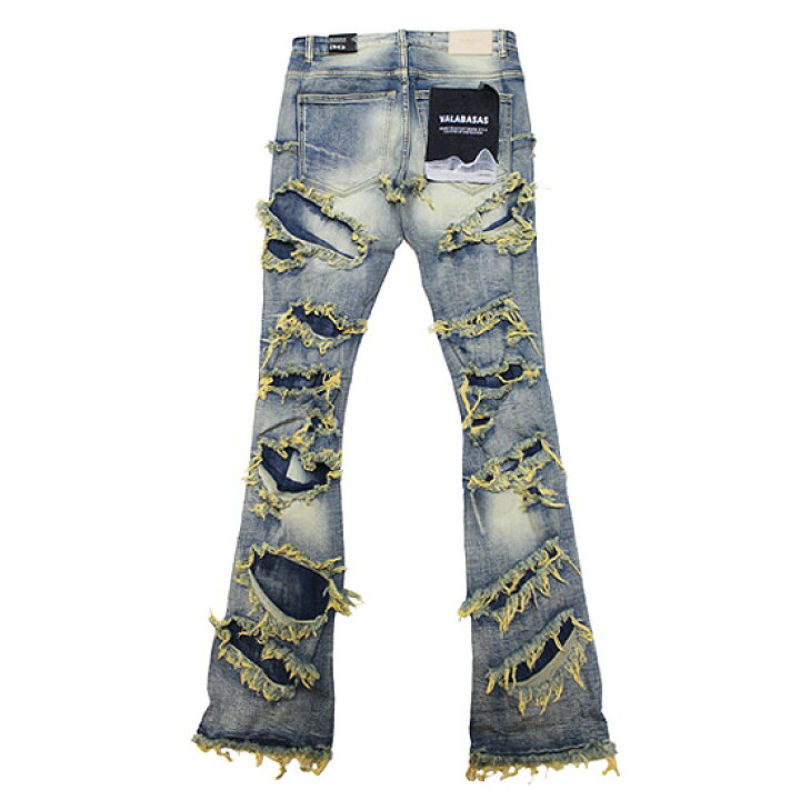 楽天市場】VALABASAS ヴァラバサス フレアデニムパンツ EYEORE STACKED 