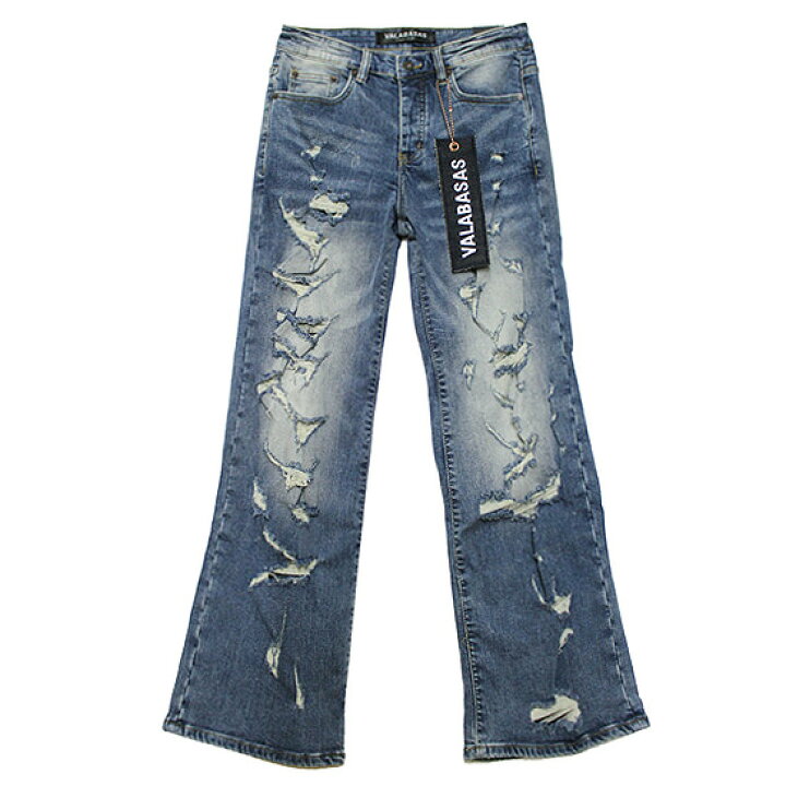 楽天市場】VALABASAS ヴァラバサス バギーデニムパンツ RIFT BLUE WASH  