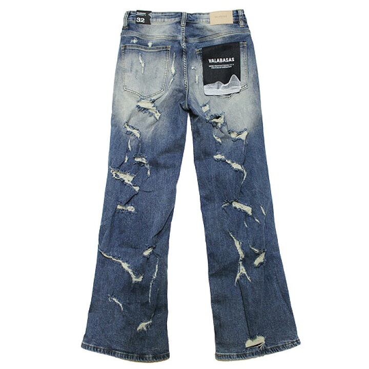 楽天市場】VALABASAS ヴァラバサス バギーデニムパンツ RIFT BLUE WASH 