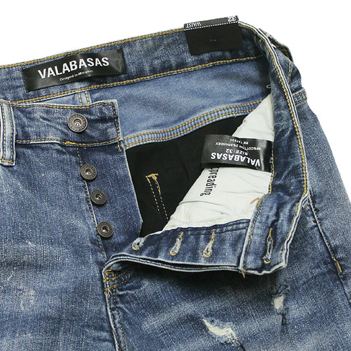 楽天市場】VALABASAS ヴァラバサス バギーデニムパンツ RIFT BLUE WASH 