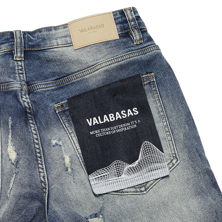 楽天市場】VALABASAS ヴァラバサス バギーデニムパンツ RIFT BLUE WASH 