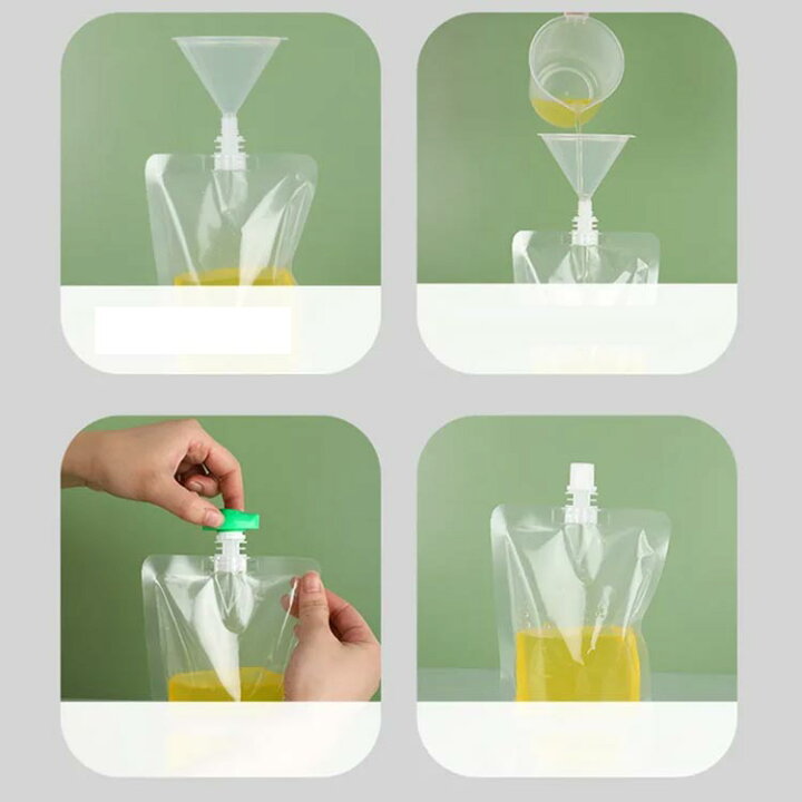 楽天市場】100個セット スパウトパウチ 透明 100ml/150ml/200ml/250ml  
