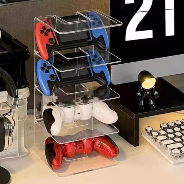 楽天市場】ゲームコントローラー収納ラック 4台置き ゲーム機 収納 