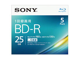 ビデオ用ブルーレイディスク　BD-R 1層 6倍速　5枚パック5BNR1VJPS6