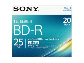 ビデオ用ブルーレイディスク　BD-R 1層 6倍速　20枚パック20BNR1VJPS6