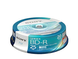 ビデオ用ブルーレイディスク　BD-R 1層 6倍速　20枚パック20BNR1VJPP6