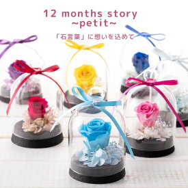 ★母の日 母の日プレゼント 母の日 ギフト★【12 months story 〜petit〜】 プレゼント ギフト メッセージカード ラッピング プリザーブドフラワー 送料無料 花 誕生日 プリザ かわいい 誕生石 バースデー 花　クリスマスプレゼント