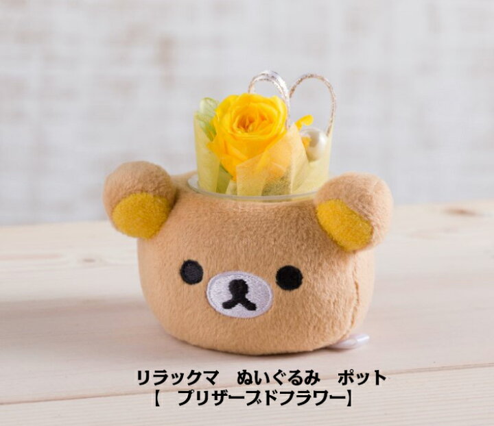 楽天市場 リラックマぬいぐるみpot６種 プレゼント ギフト プリザーブドフラワー 送料無料リラックマ コリラックマ キイロイトリ 誕生日 花 ギフト プリザーブドフラワー 多肉 ぬいぐるみ 花 メッセージカード サウンドスパイス 楽天市場店