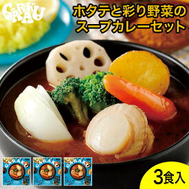 ホタテと彩り野菜のスープカレーセット ガラク 札幌 北海道 スープカレー チキンレッグ レトルト 具材 素 グルメ セット お取り寄せ お土産 人気店