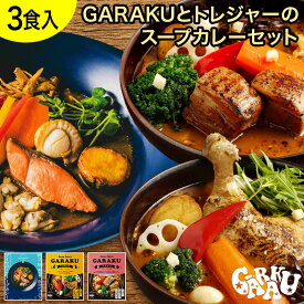 GARAKUとトレジャーのスープカレーセット（3個） ガラク 札幌 北海道 スープカレー チキンレッグ レトルト 具材 素 グルメ セット お取り寄せ お土産 人気店