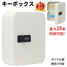 【半額＆最大1000円OFF★15日0時～】 【楽天1位】 キーボックス 壁掛け 20個収容 20本 キーケース 小型 壁付け ダイヤル式 鍵管理 暗証番号 屋外 玄関 軽量 丈夫 オフィス 家庭 キーホルダー 番号 会社 事業所 店 管理 車 社用車 キー 管理人室 管理員