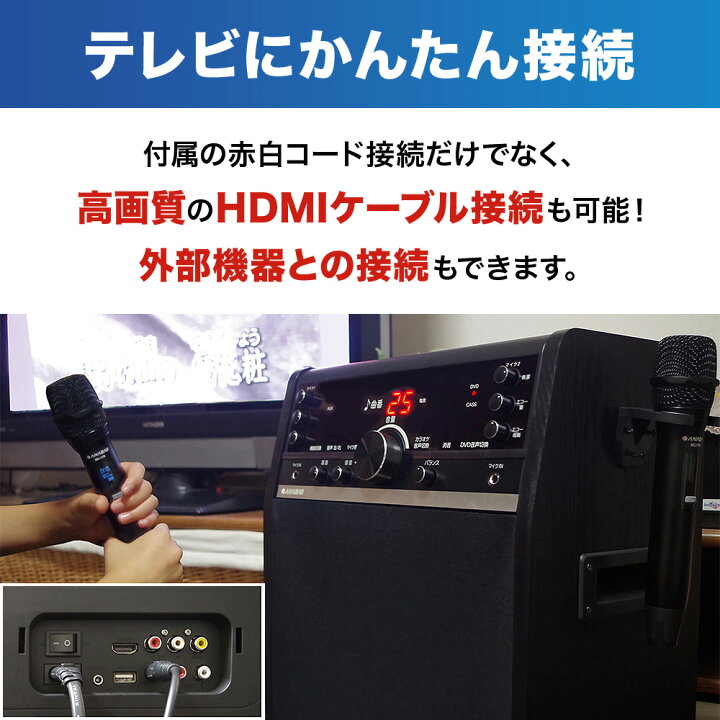 楽天市場】カラオケ テレビ 接続 カラオケセット 家庭用 マイク セット 