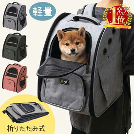 【先着20％OFF★3％OFFクーポン】18日～ 【 楽天1位 】 ペット リュック キャリー バッグ ペットリュック 折りたたみ リード付き 犬 猫 小型 散歩 旅行 電車 移動 ドライブ 避難 軽量 猫キャリー ペットキャリー キャリーバッグ 猫用キャリー ネコ 犬キャリーバッグコンパク