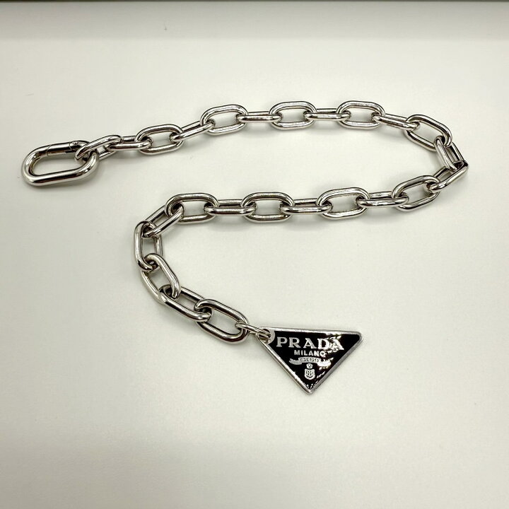 楽天市場】【中古】PRADA プラダ トライアングルプレートチェーン 