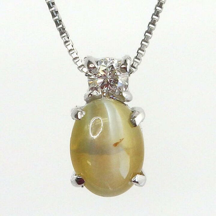 楽天市場】【10%OFF 】Pt900 天然 クリソベリルキャッツアイ 