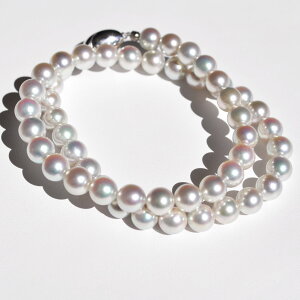 無調色 オーロラ 真多麻 真珠 ネックレス 8-8.5mm 鑑別書付 金属アレルギー 金属アレルギー対策 チタン パール 真珠 6月 誕生石 ピッコリーノ