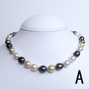 白蝶真珠 黒蝶真珠 ネックレス マルチカラー 鑑別書付 金属アレルギー 金属アレルギー対策 チタン 南洋真珠 パール 真珠 6月 誕生石