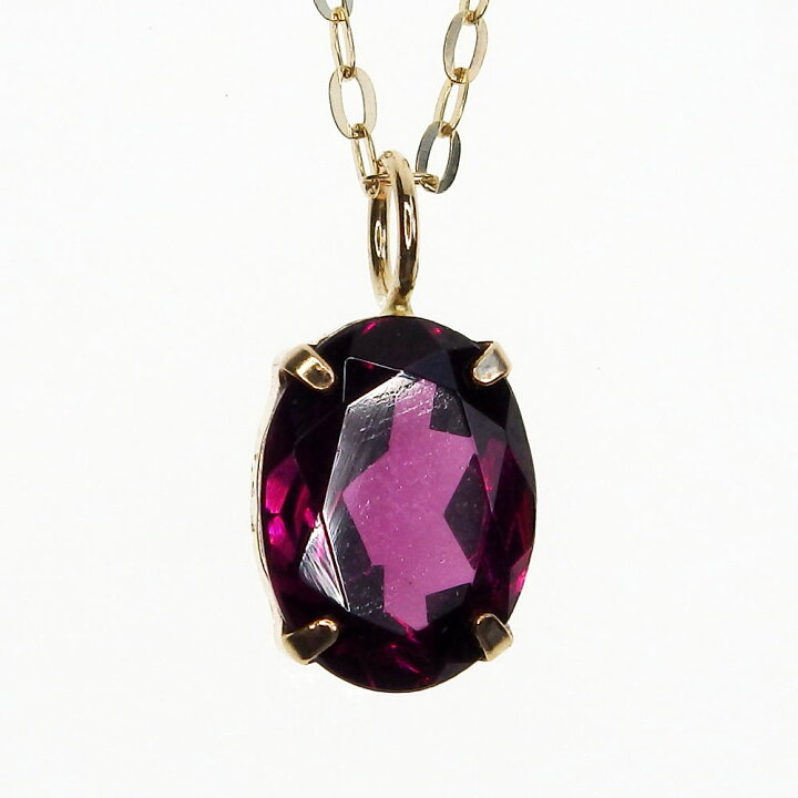 楽天市場】K10 天然 アルマンディンガーネット ネックレス 1.43ct 40cm 