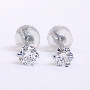 Pt900 ꗱ _Ch sAX 0.341ct Ӓ菑t v`i lC Vv ꗱ_C ꗱsAX _C 4 a