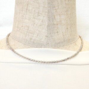 SV 淡水パール ネックレス 45cm(アジャスター5cm含む) グレーカラー 淡水 淡水真珠 パール 真珠 6月 誕生石 可愛い 人気