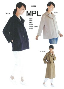 型紙 パターン ワイドカラーAラインジャケット No.M164 Mパターン研究所 サンプランニング 大人 子供 ベビー 赤ちゃん 作り方 洋裁