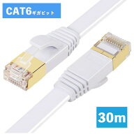 LANケーブル CAT6 30m 1ギガビット 高速通信対応 ツメ折れ防止 ランケーブル カテゴリー6 薄型フラットケ…