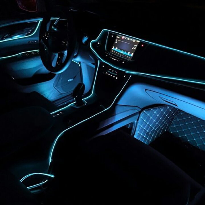 楽天市場 Led有機elワイヤーネオン Ledライト Usb式 車内装飾用 防水 5ｍ 車用イルミネーション ネオンライト 自転車 ロープライト パーティー 全8色 ソウシンショップ楽天市場店