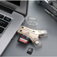 SDカードリーダー 4in1 iPhone /Micro USB/Type C/USB 全対応 ー iPhone/iPad/Android/コンピューター用 …