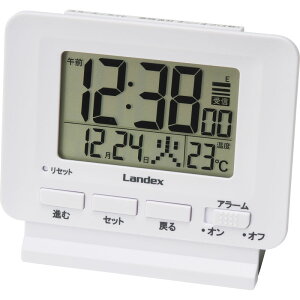 ランデックス 電波デジタル置時計 フィットパルライト YT5279WH