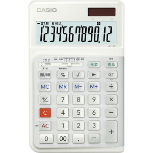 カシオ 人間工学電卓 右手用 JE-12D-WE-N ホワイト