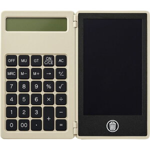 電卓付き電子メモ(4.4インチ) 0057-3 グレージュ